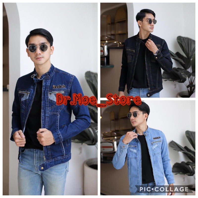 Jaket Jeans Cowok Jaket Jeans Jaket Jeans Pria Jaket Jeans Hitam Jaket Denim Pria Jaket Pria