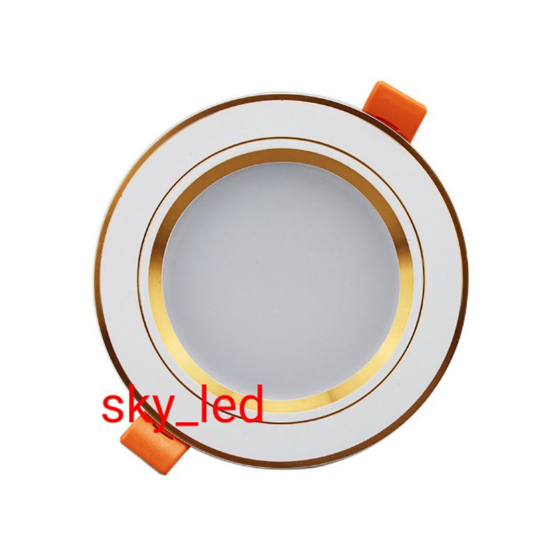 lampu led 3color downlight cahaya 5w 220v /panel lampu cahaya putih