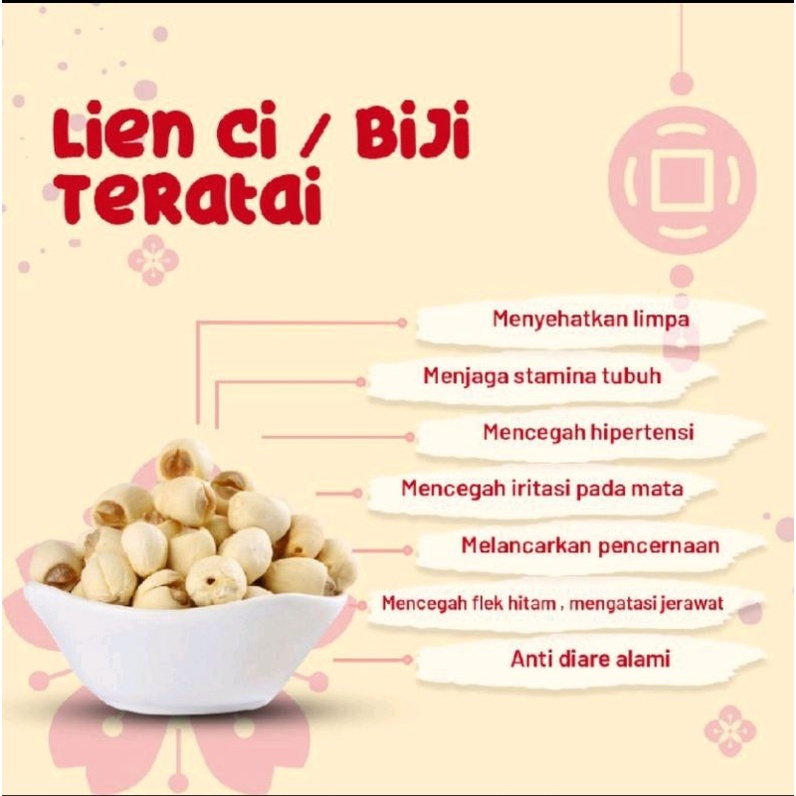 

Lotus seed / biji teratai / lien ci PREMIUM 250 GRAM VACUMM BAG AMAN FRESH