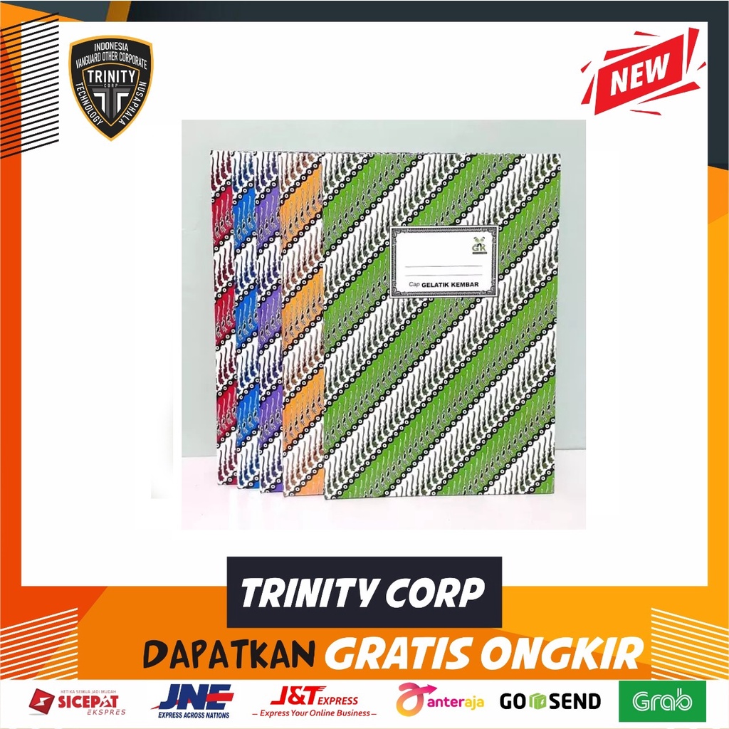 BUKU BATIK FOLIO GELATIK KEMBAR ISI 100/200 per pcs