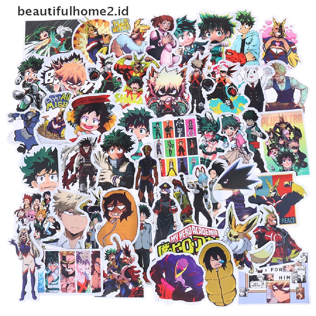 (Beautifulhome2) Buku Literatur Klasik Bahasa MandarinId 50pcs Stiker Anime My Boku No Hero Academia Untuk Laptop / Koper