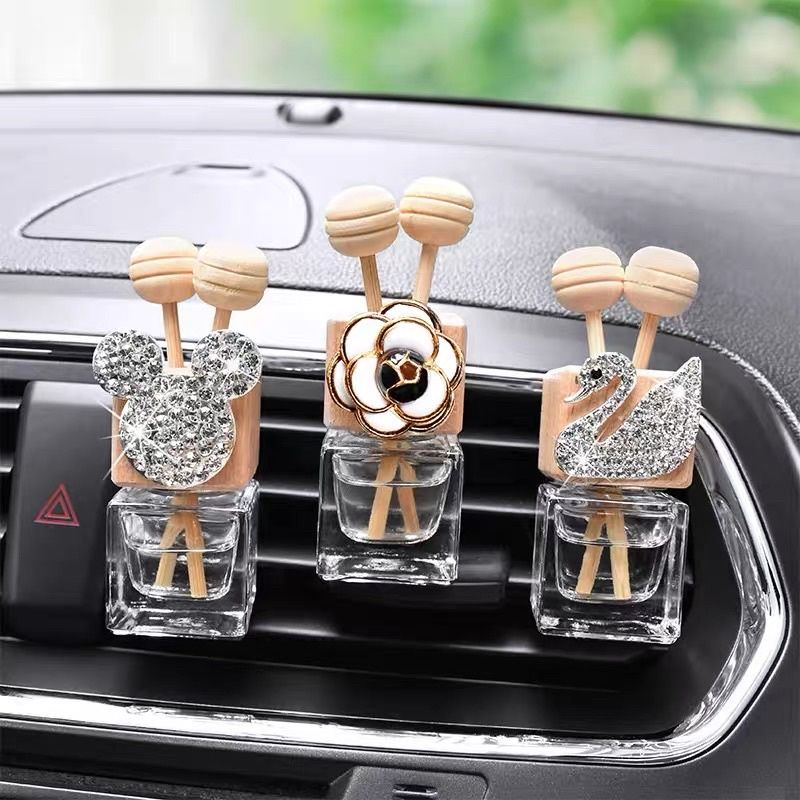 parfume bottle mobil bunga mickey angsa blink parfume ac mobil  PARFUM KLIP // ruangan Mobil jepit klip AC pewangi airfreshener