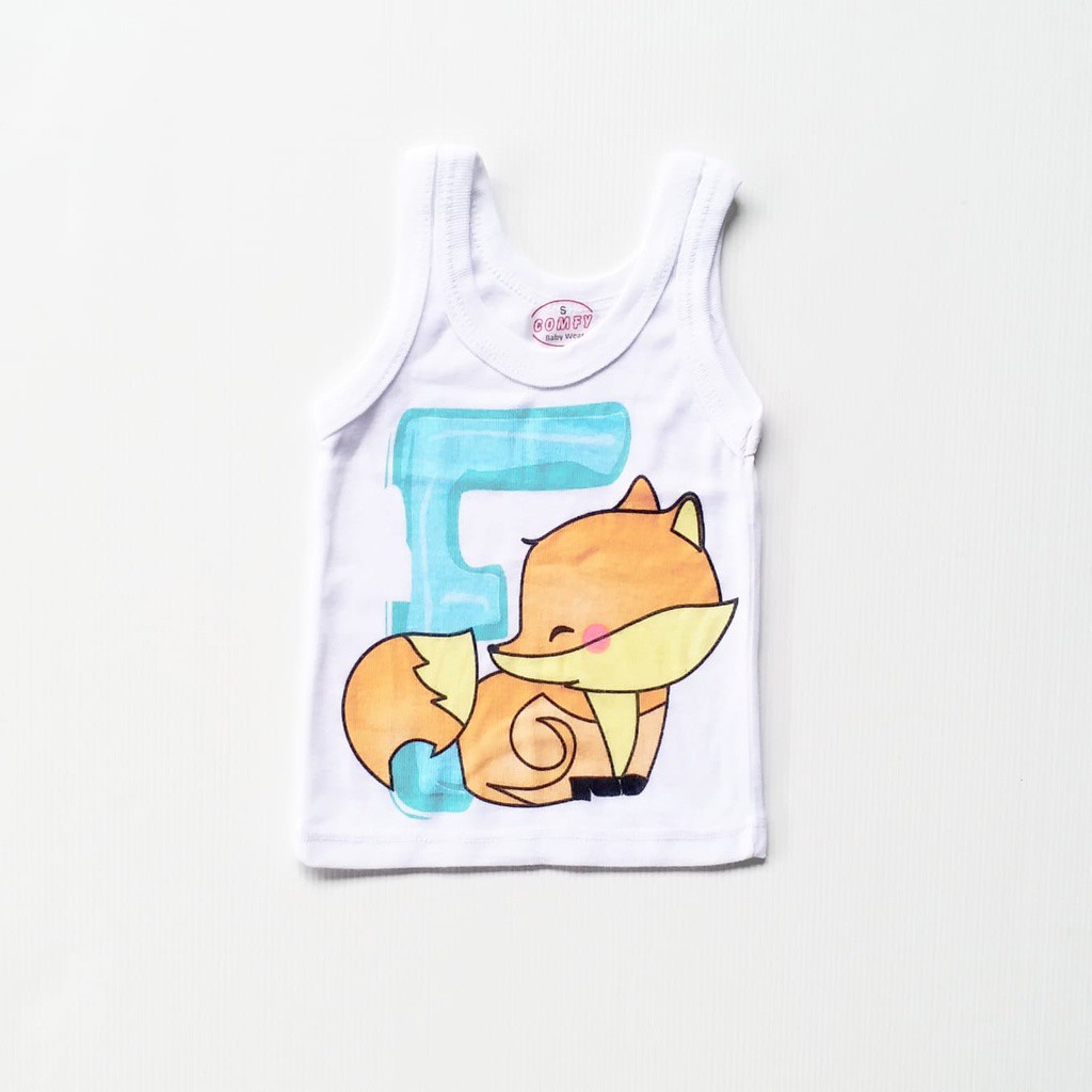 Plazababyku KAOS SINGLET MOTIF ANAK kaos dalam oblong anak laki2 dan perempuan newborn-3thn PART2