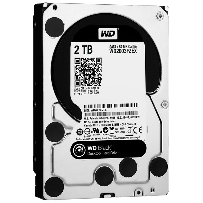 HARDDISK WDC 2 TB 7200 RPM (SATA3 6gb/s)