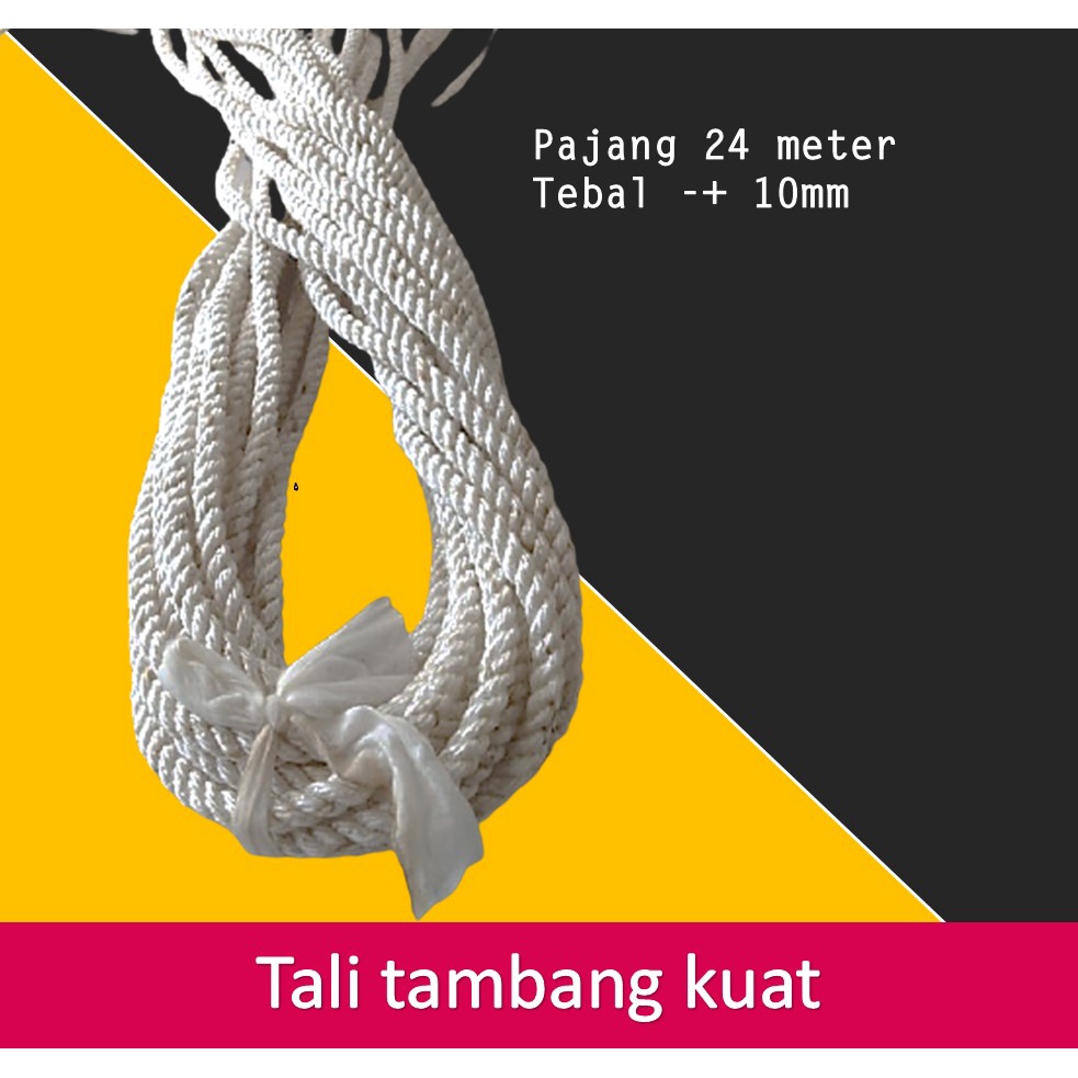 must store_Tali tambang nilon besar 24 meter tebal 10mm_tampar nilon terbaru_tampar jemuran bahan ku