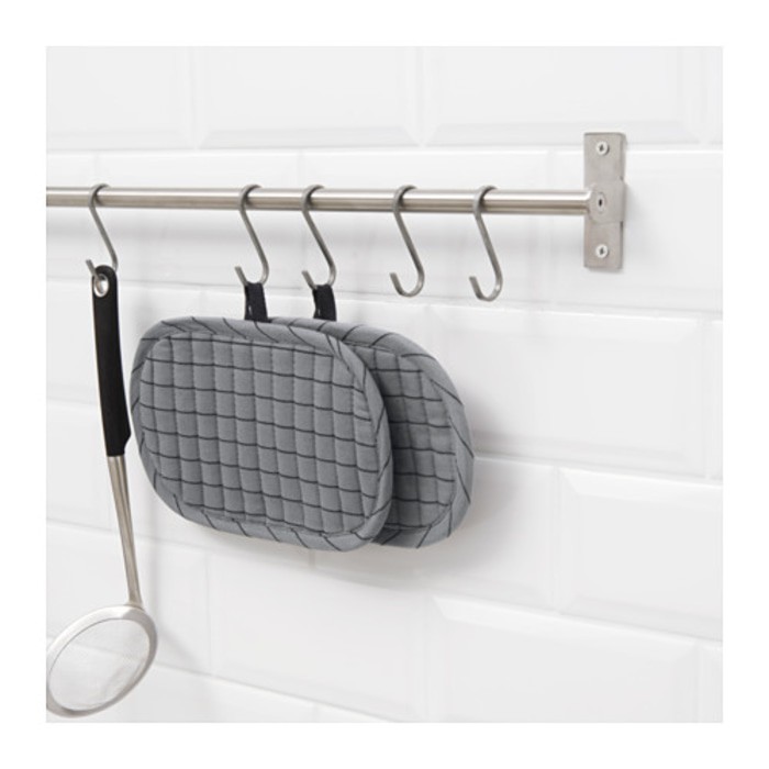 5pcs Pengait Baja S-HOOK Peralatan Dapur IKEA Grundtal Gantungan 7cm