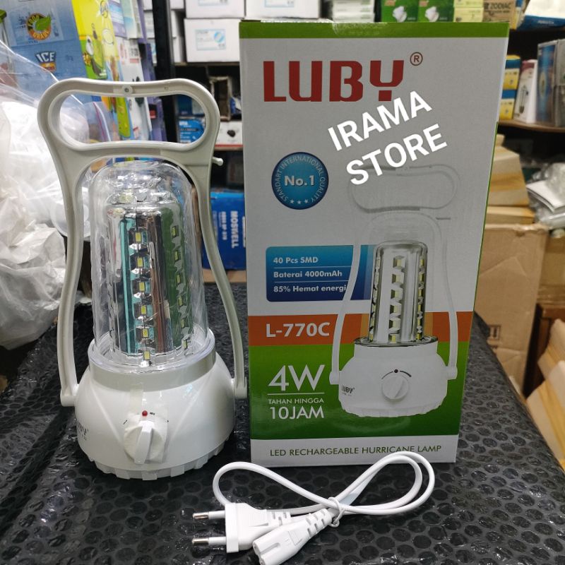 Lampu Led Emergency Luby L-770C / Lampu Darurat Luby 4 watt 770C Tahan 10 jam