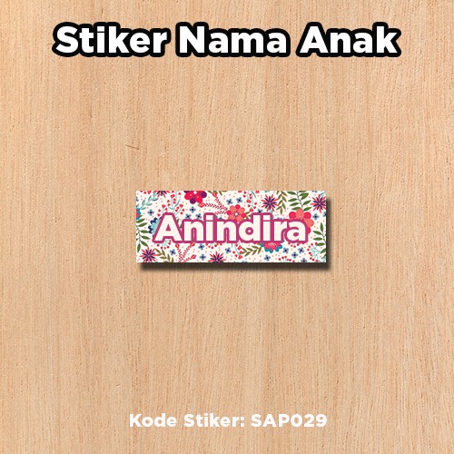 

Stiker Nama Anak Sekolah Colorful Anindira