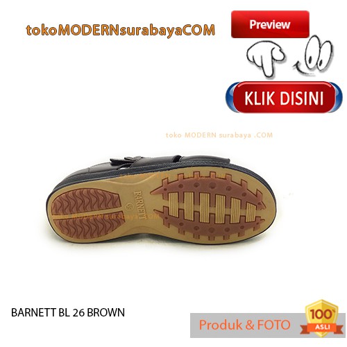 BARNETT BL26 COKLAT sepatu pria kasual slip on