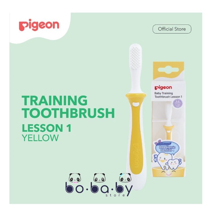 Pigeon Baby Training Toothbrush Lesson 1 - Sikat Gigi Bayi 6-8 Bulan - Tooth Brush NEW