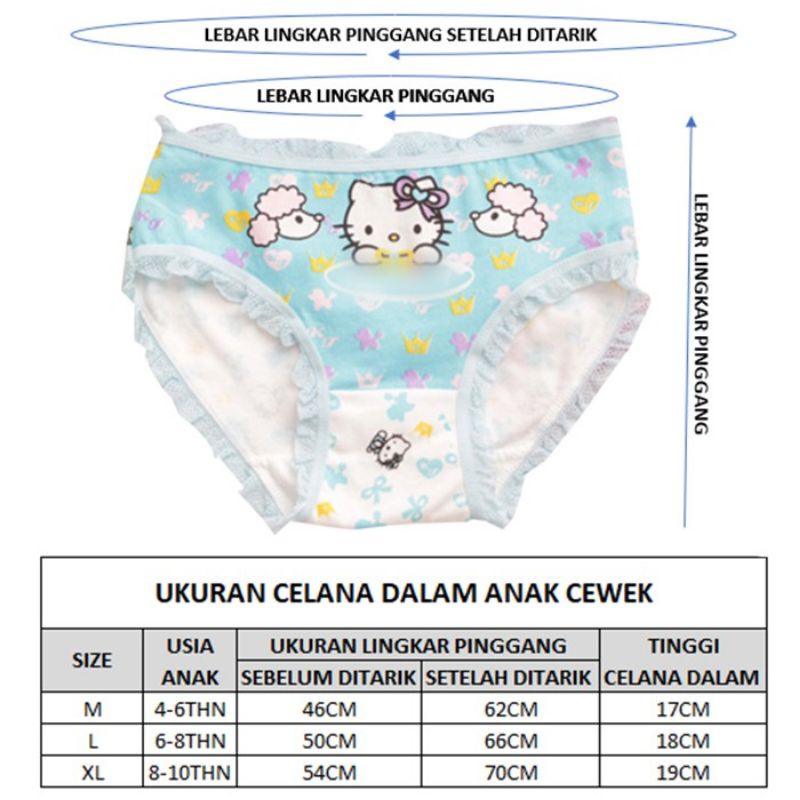 Celana dalam anak perempuan bahan lembut nyaman di pakai