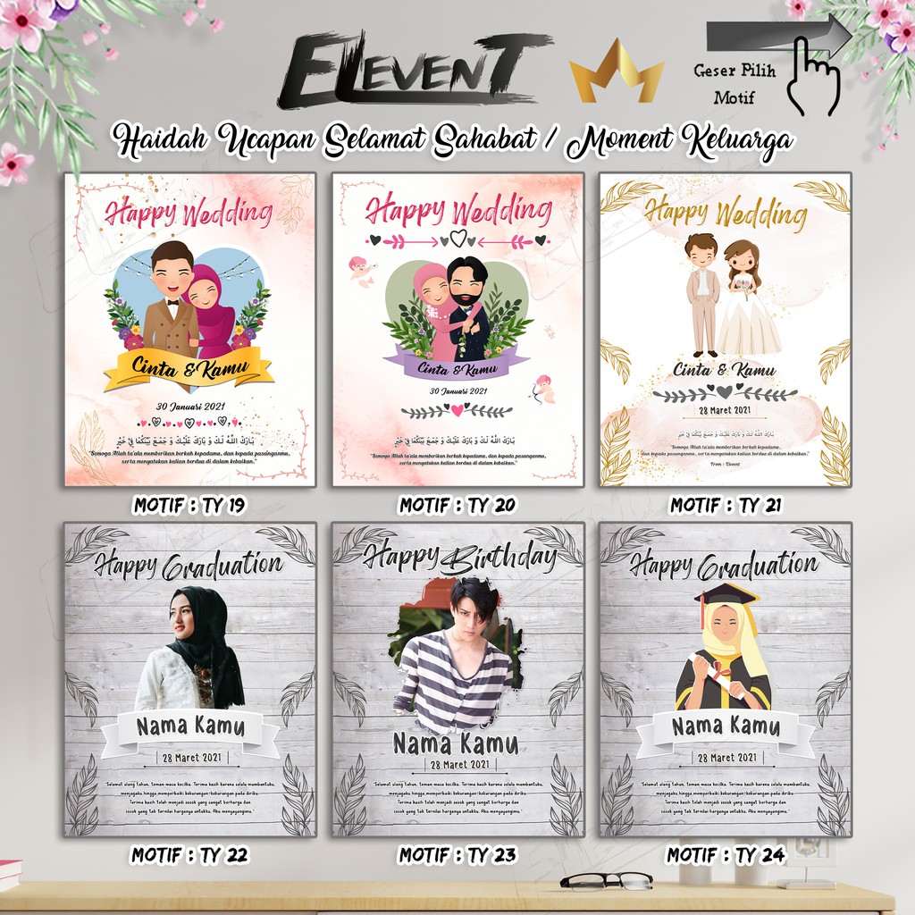 Cetak + Bingkai Kaca Custom Foto 10R Unik Hadiah Kado Sahabat Wisuda Graduation Wedding Pernikahan Ulang Tahun Murah Wisuda Ultah Panjangan Dinding walldecor rumah menarik