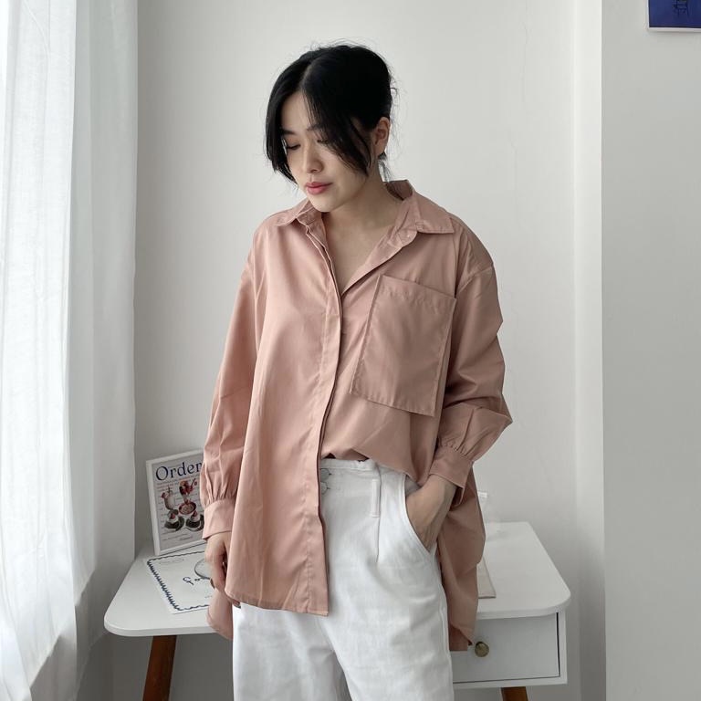 SIVALI Serin Shirt - Kemeja Oversize Wanita | Kemeja Kerja Formal Bahan Premium