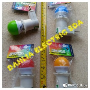 LAMPU LED 1 WATT WARNA EKONOMAT + FITTING COLOK