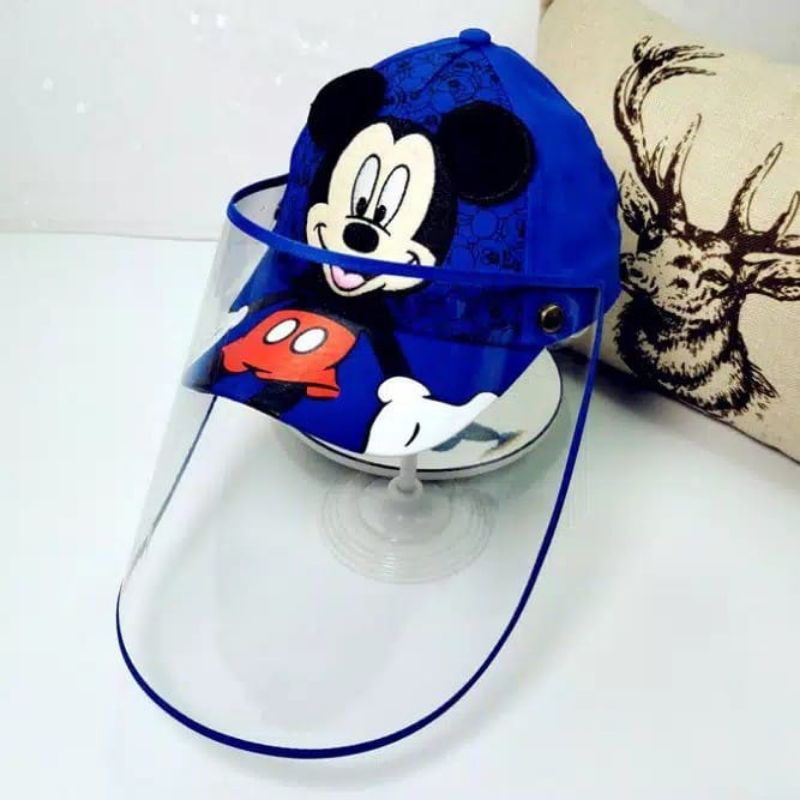 family games TOPI MICKEY topi miki topi face shiled shield masker anak bisa di lepas topi masker ORI