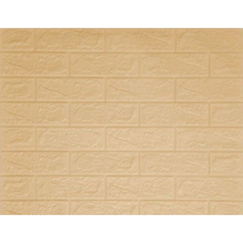Wallpaper Bata 3D Foam 70x77cm BrickFoam Premium Warna-Beigi