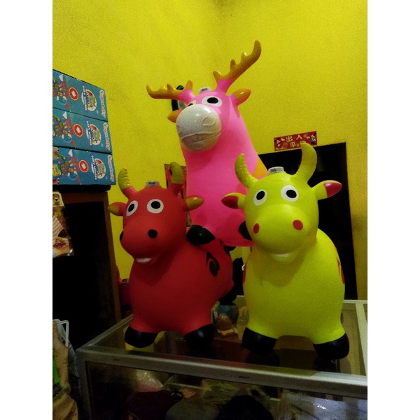 JUMPING ANIMAL MUSIC/ KUDA-KUDAAN KARET (ada suara dan lampu)