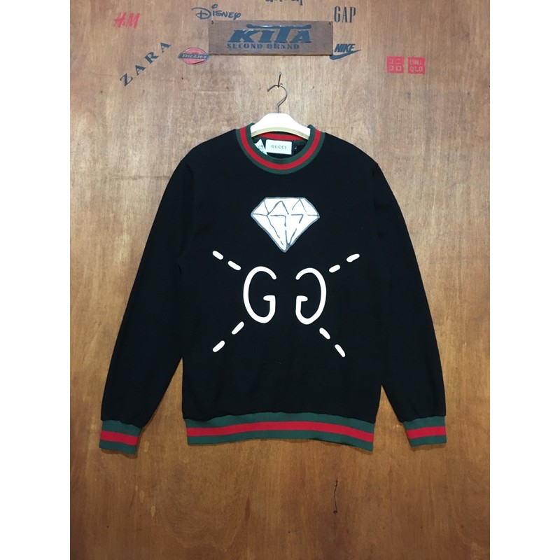 HOODIE BRANDED SECONDgucci original /sweater gucci/crewneck gucci second /gucci dimond / gucci italy