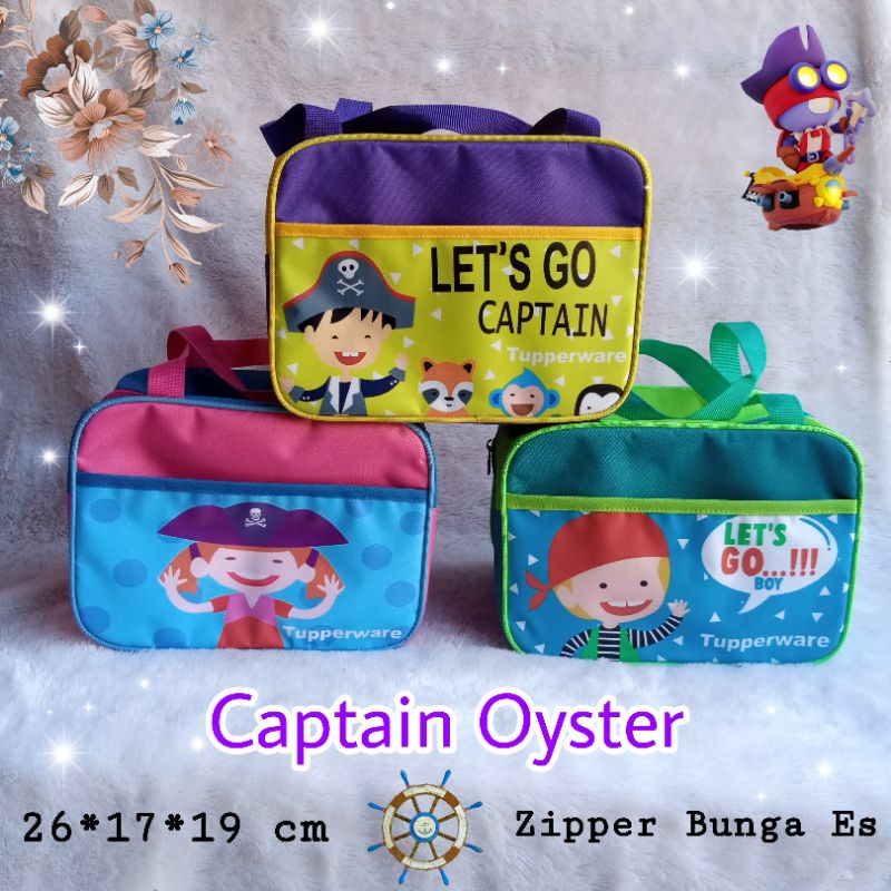 Tas captain Oyster Tupperware ( Zipper bunga Es)