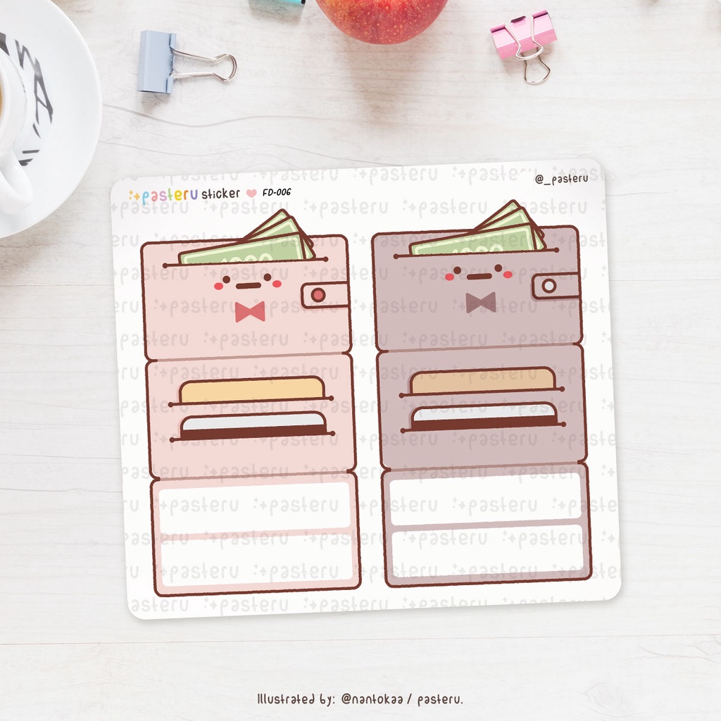 

Foldover Cute Wallet (stiker lipat) | Pasteru Planner Journal Sticker