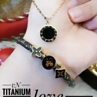 Set Gelang Dan Kalung Wanita Titanium 930