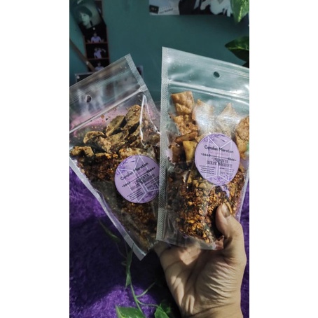 

basreng dan pangsit pedas daun jeruk