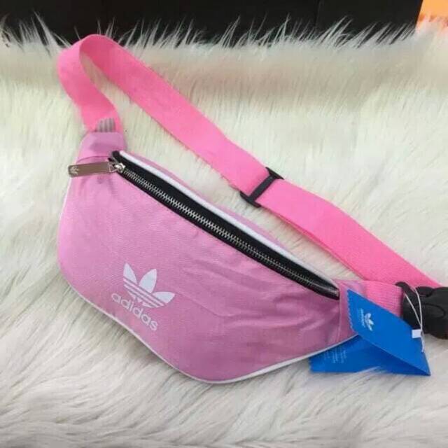 Tas wanita murah branded selempang import murah ADIDAS   WAISTBAG.. merah muda