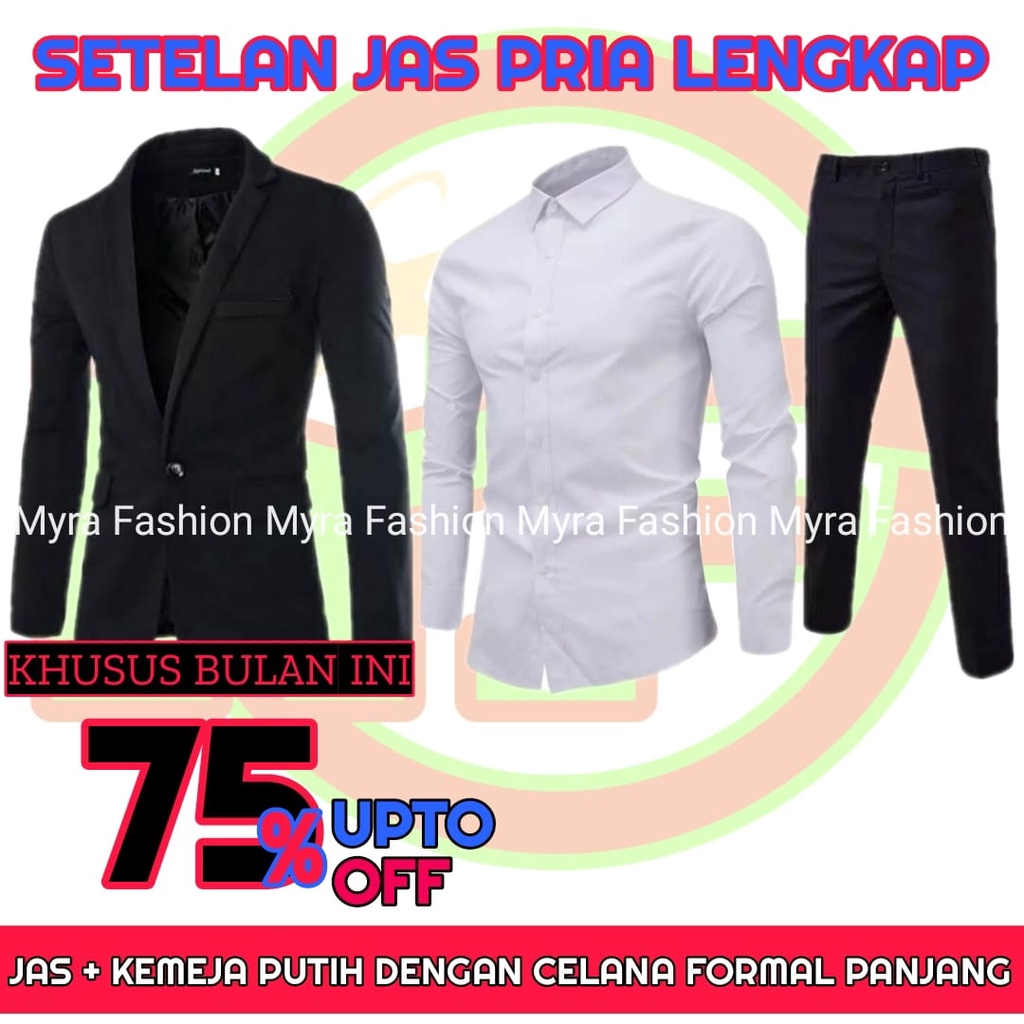 setelan jas pria Lengkap warna HITAM - Setelan jas pengantin pria - jas HITAM formal - Setelan jas p