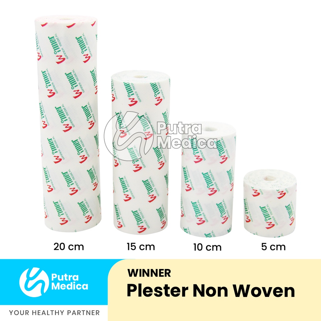 Winner Plester Non Woven 20cm x 5m / Plester Gulung Perekat Luka