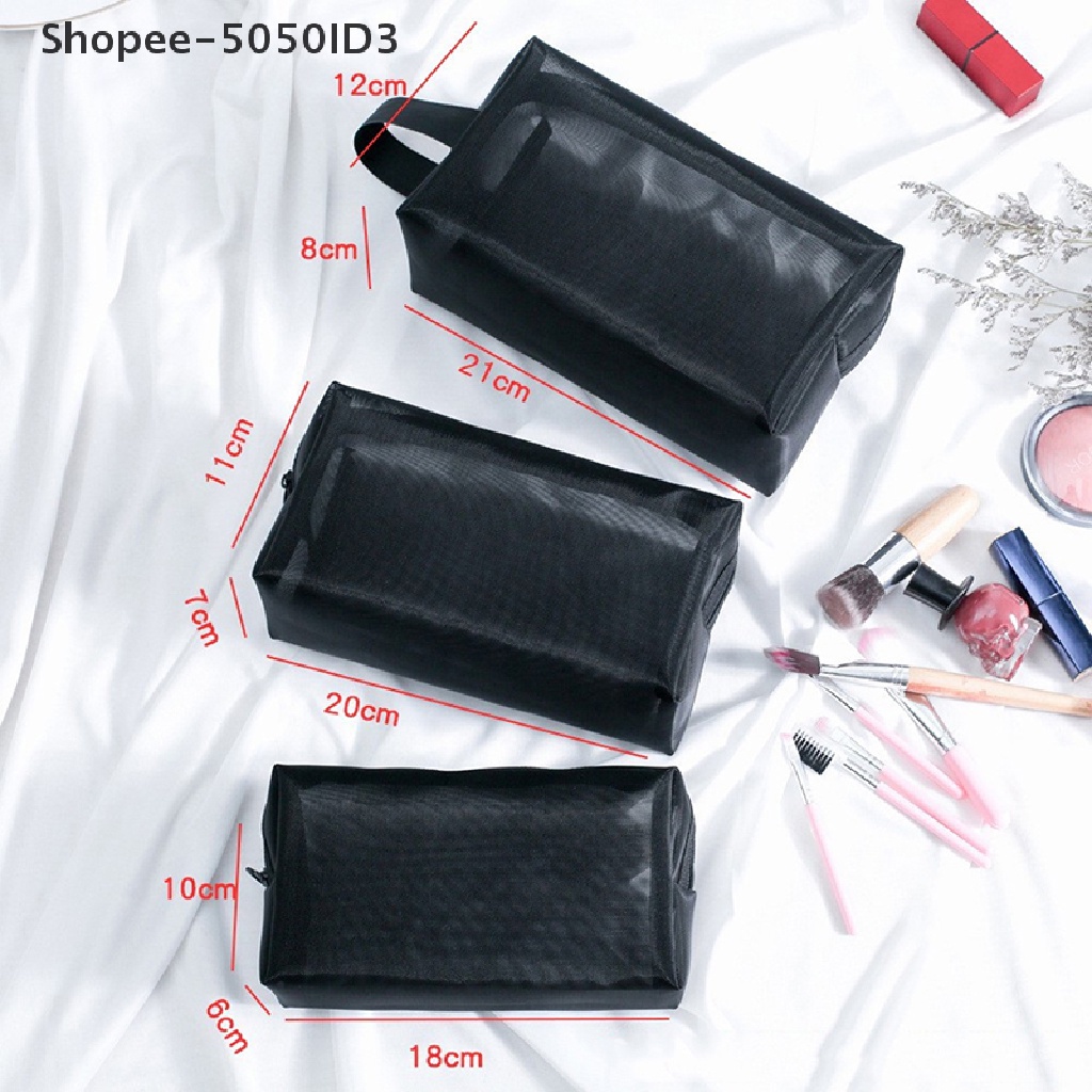 Ko Tas Pouch Mesh Transparan Organizer Kosmetik / Makeup Wanita