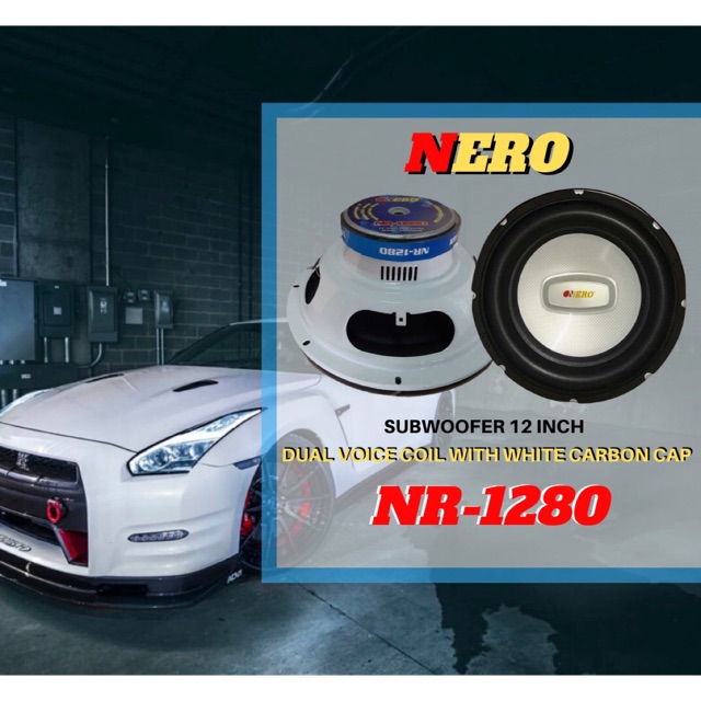 Subwoofer mobil 12in merk Nero Nr1280