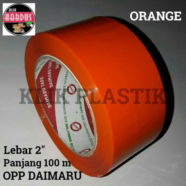 

ISOLASI ORANGE 100M/SELOTIP/LAKBAN DAIMARU/OPP/TAPE/LAKBAN POLOS