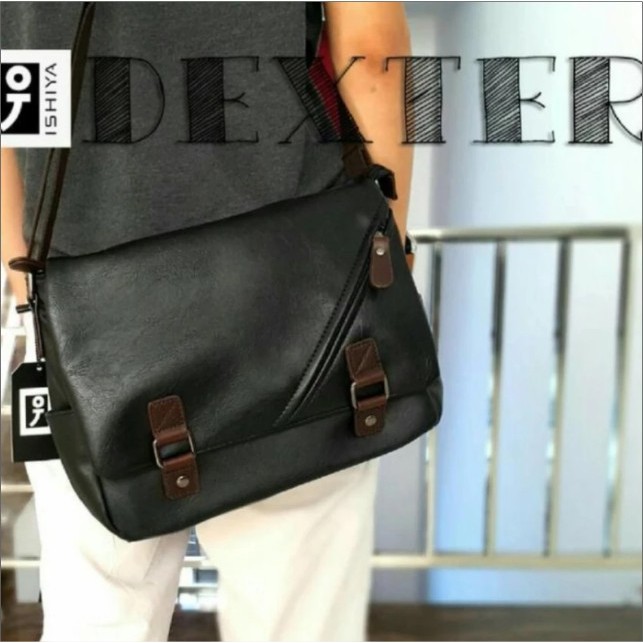 Tas Selempang Pria Import Ishiya Dexter Tas Kulit Pria Murah