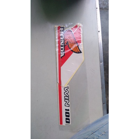 STIKER STRIPING LES BODY MOTOR HONDA ASTRA WIN 100 MERAH PUTIH