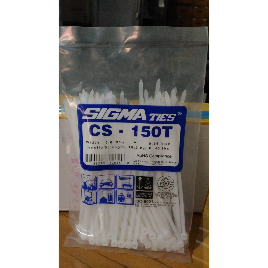 Kabel Ties Sigma 3.6 x 150 Putih