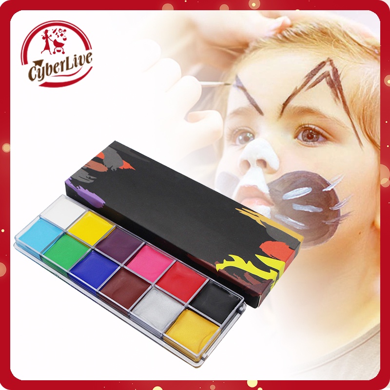12 Warna Body Face Painting Anak Cat Wajah Painting Makeup Painting Make Up Imagic Halloween