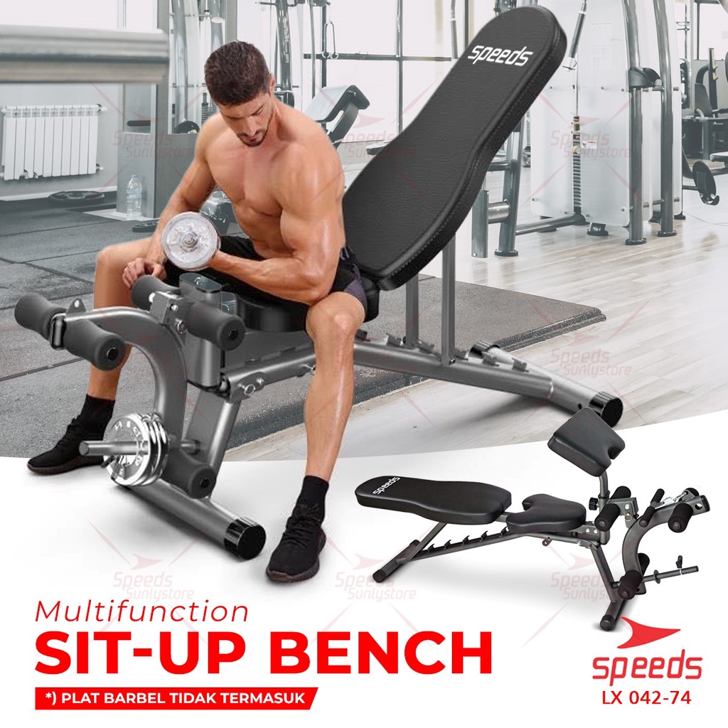 Jual SPEEDS Sport Fitness Bench Sit Up Bench Papan Olahraga Fitness Gym