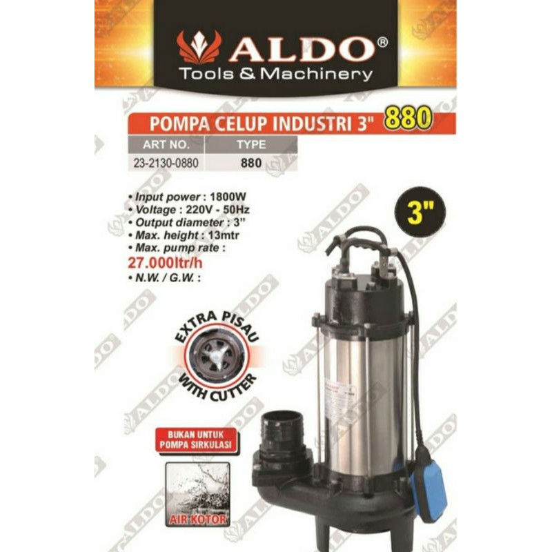 Pompa Celup Air Kotor 3 inch ALDO 880
