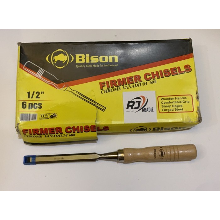 Alat Pahat Ukir Tatah Gagang Kayu ATS Bison 1/4&quot; 5/16&quot; 3/8&quot; 1/2&quot; 5/8&quot;