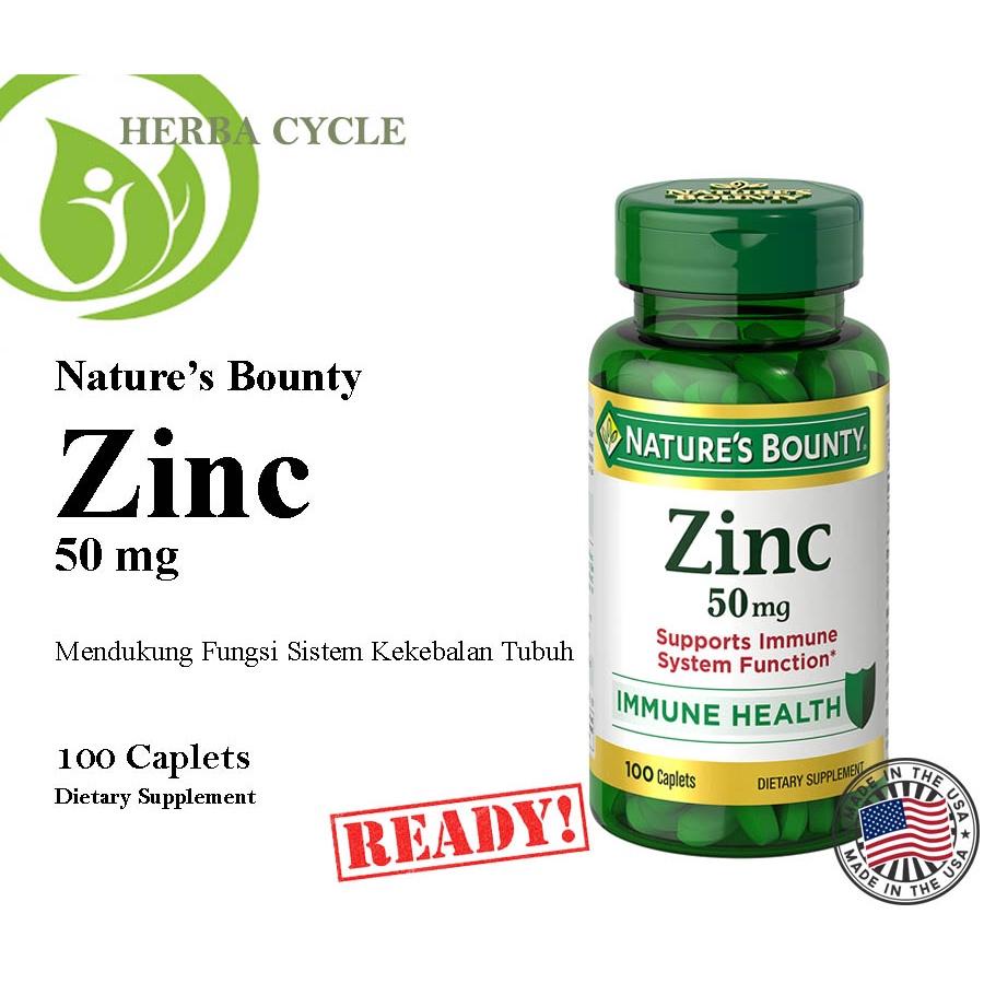 Natures Bounty Zinc 50 mg 100 Cap Nature Bounty Zinc Vit Zat Besi