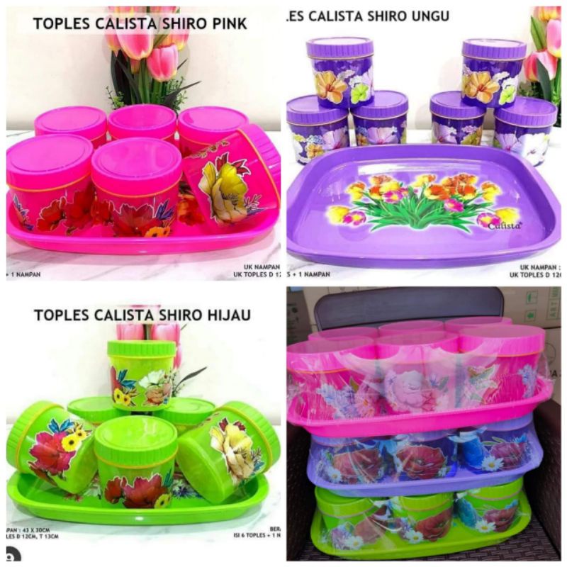Toples Calista Nampan Motif Bunga / Calista isi 6 / Calista Set / BPA Free