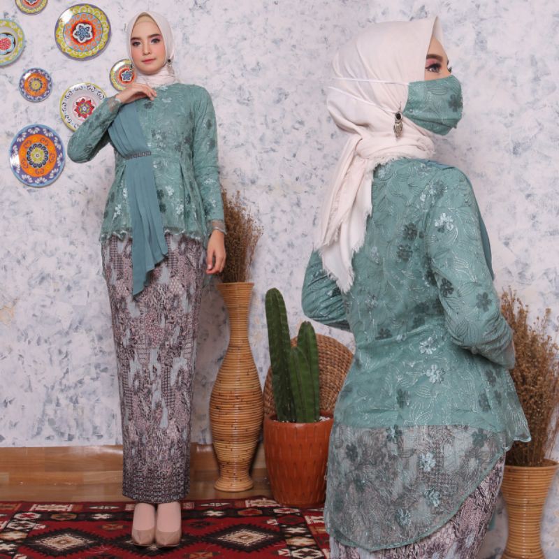 BLOUSE AMALIA SELENDANG CERUTY - AURORA SELENDANG CERUTY - BLOUSE  KEBAYA MODERN - KEBAYA LAMARAN