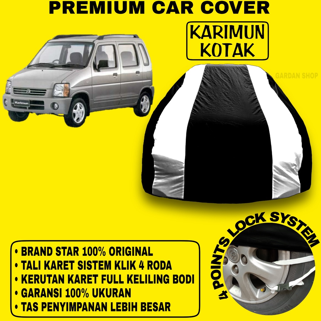 Body Cover KARIMUN KOTAK Sarung Strip SILVER Penutup Pelindung Bodi Mobil Karimun Kotak PREMIUM