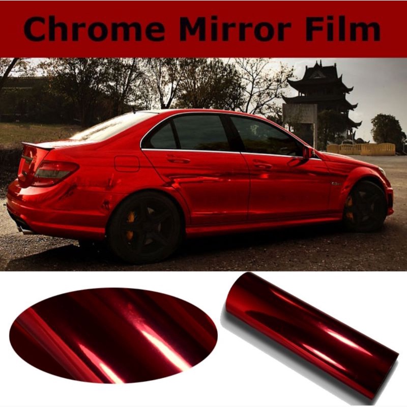 Sticker Fanchi FC823 Mirror Chrome Red Merah Chrome Lentur Premium Wrap