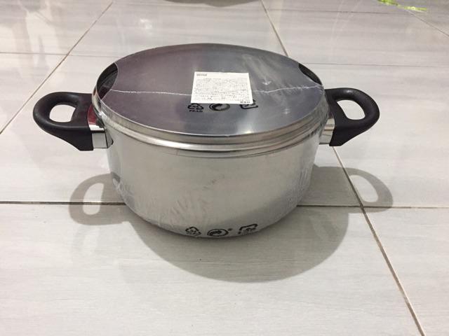 Panci Dengan Penutup, Peralatan Masak Dari Kaca, Baja Tahan Karat , 2.8 Liter An426