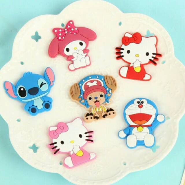 Tempelan kulkas karakter (ready kity pink, kity ungu, doraemon dan stich)