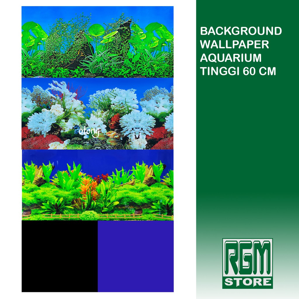 wallpaper background aquarium tinggi 60 cm aquascape