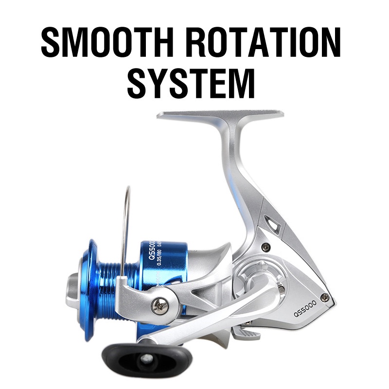 Ratio 5.2: 1 QS1000-7000 Series Reel Pancing Kecepatan Tinggi Drag Max 5kg