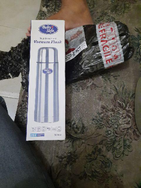 Babysafe Stainless Steel  Vacuum  Flask 500ml Thermos Air  Termos Air