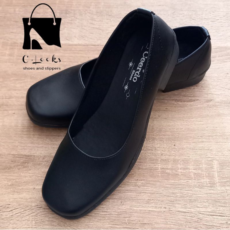 GC SK.F Sepatu Pantofel Wanita Guru Kerja Hak 3 Cm Size 37- 41